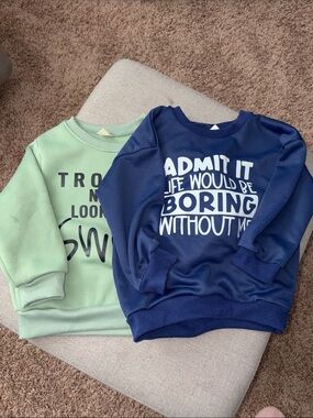 Navy Kids Crewneck Sweatshirt - Admit It